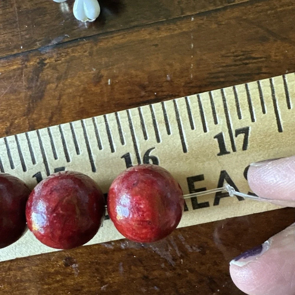 Lapidary Stone Beads 4 Strand Lot Nephrite Jade Fossil Red Coral Blue Turquoise - Picture 10 of 12